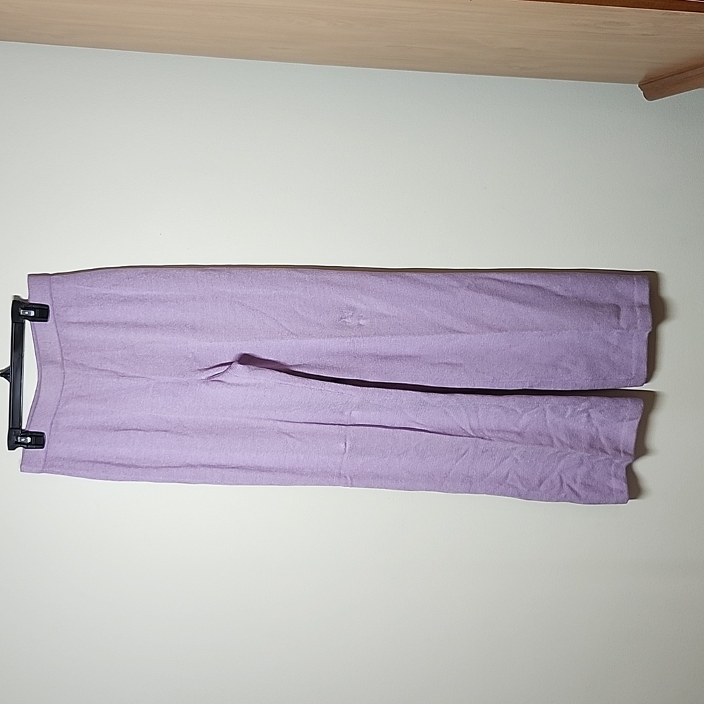 St John Collection Santana Knit Wide Leg Pants Lavender Womens Size 4